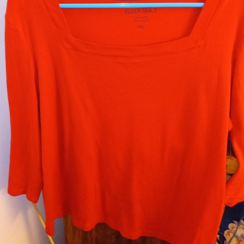 Ellen Tracy Square Neck Shirt